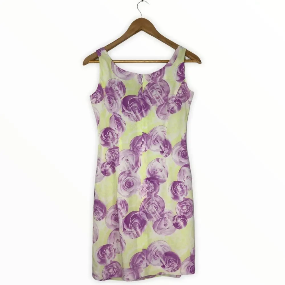 Escada Rose Sleeveless Dress and Sheer Wrap Jacket Set Floral Print - Picture 10 of 16